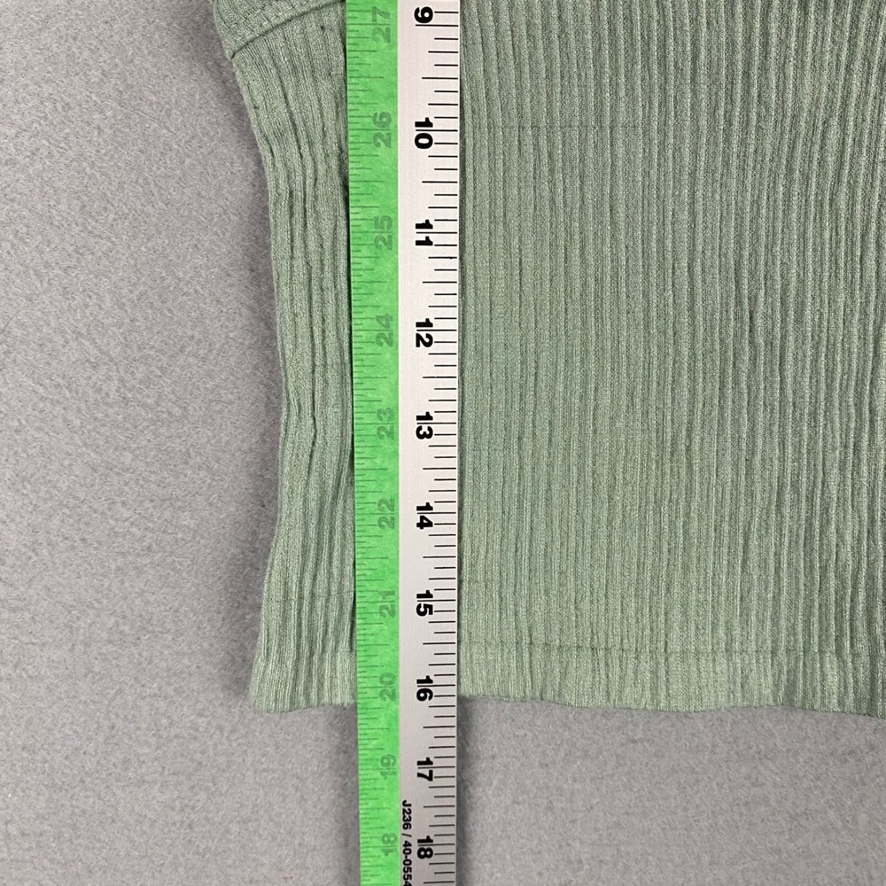 Urban Outfitters Out From Under Ribbed Raw Edge Crop Tank Top Women XS/S Green - Picture 6 of 6